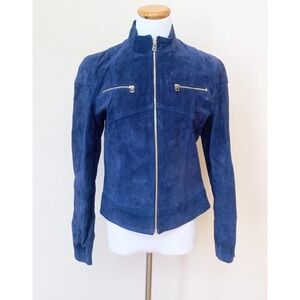 Skotts Suede vintage blue suede leather jacket